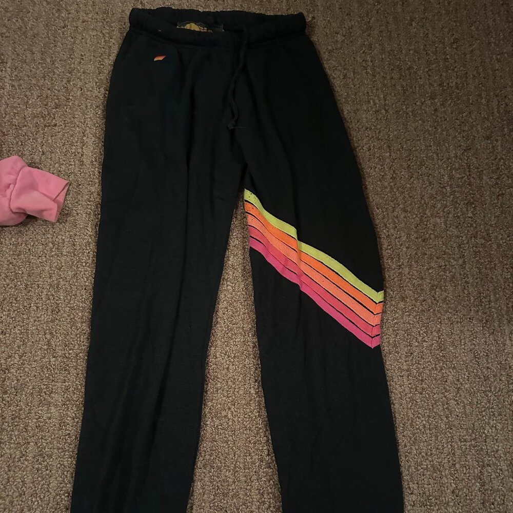 Aviator Nation Dark Charcoal Grey Sweatpants